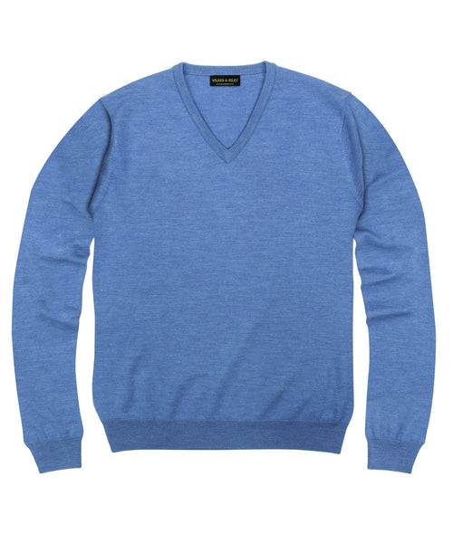 Sold Monsieur Lacenaire blue 100% wool neck