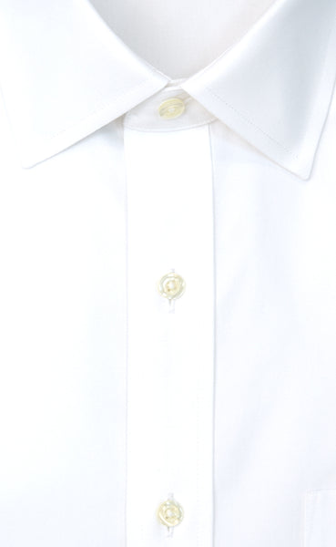 LADIES OXFORD NON-IRON POINT COLLAR DRESS SHIRT - WHITE - 5978