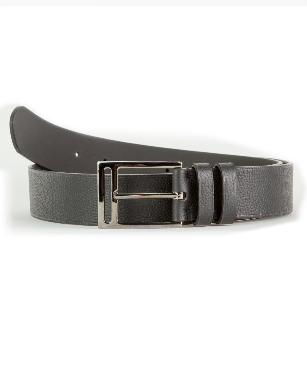 Elastic Black Textured Belt - Salyer