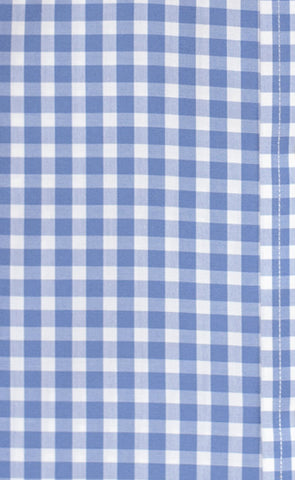 Tailored Fit Blue Gingham Button-Down Collar Supima® Non-Iron Cotton Broadcloth Sport Shirt (B/T)