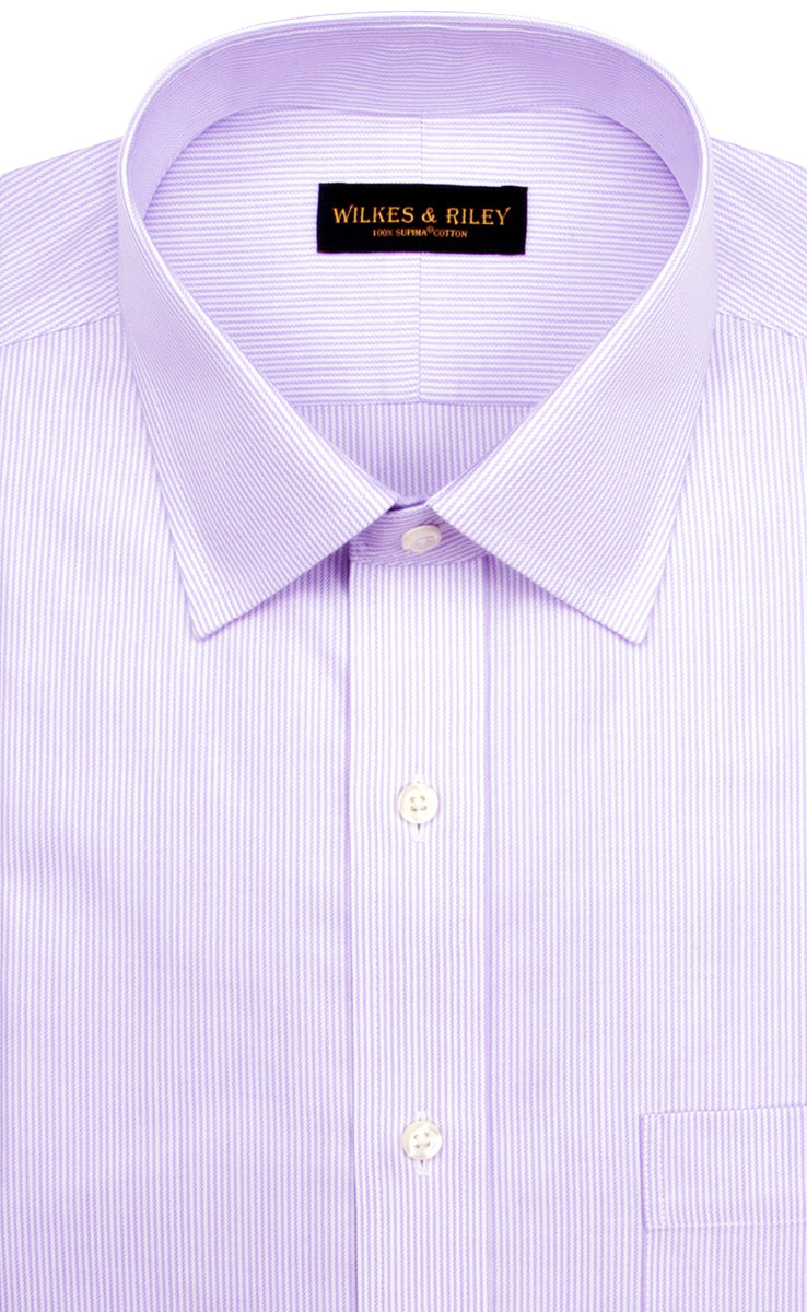 Simple Stripes, Purple: Cotton Poplin